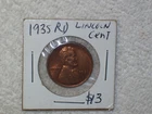 1935 LINCOLN CENT UNCIRCULATED RB