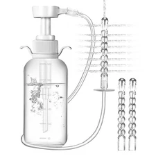 300ml Pump Action Douche Enema Bottle with Nozzle Vaginal Anal Cleaning