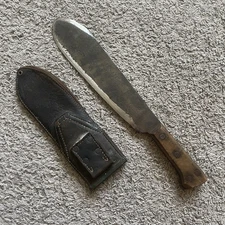 WW2 WWII USMC Machete Bolo Knife With USMC 1942 BOYT Leather Sheath