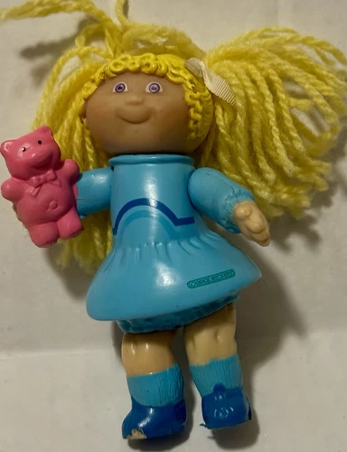 Vintage (c. 1984) Cabbage Patch Kids Poseable Figure Blonde Girl Blue Dress