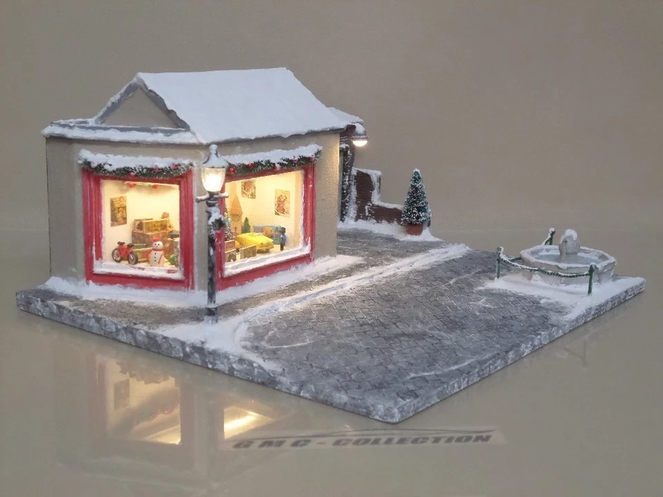 DiORAMA NATALiZiO NEGOZiO Di GiOCATTOLi LAND ROVER 190 PiCKUP (NO NOREV SOLiDO) - Immagine 3 di 4