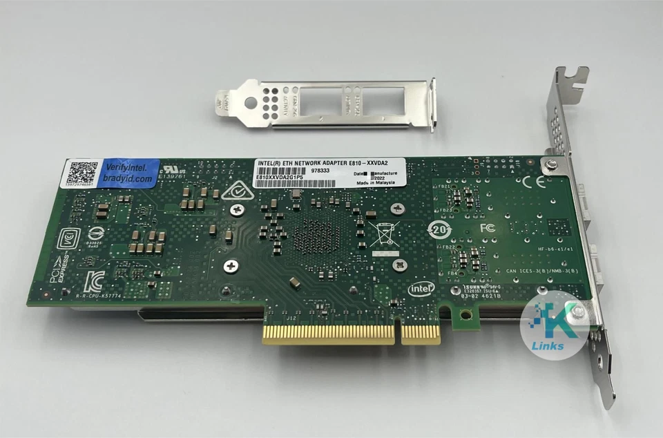 Intel E810-XXVDA2 25GbE PCI-E 4.0x8 Ethernet Network Adapter E810 E810XXVDA2G1P5 - Image 2 of 4