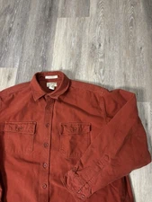 LL Bean Chamois Cloth Flannel Men’s XL Large MidWeight Traditional Fit