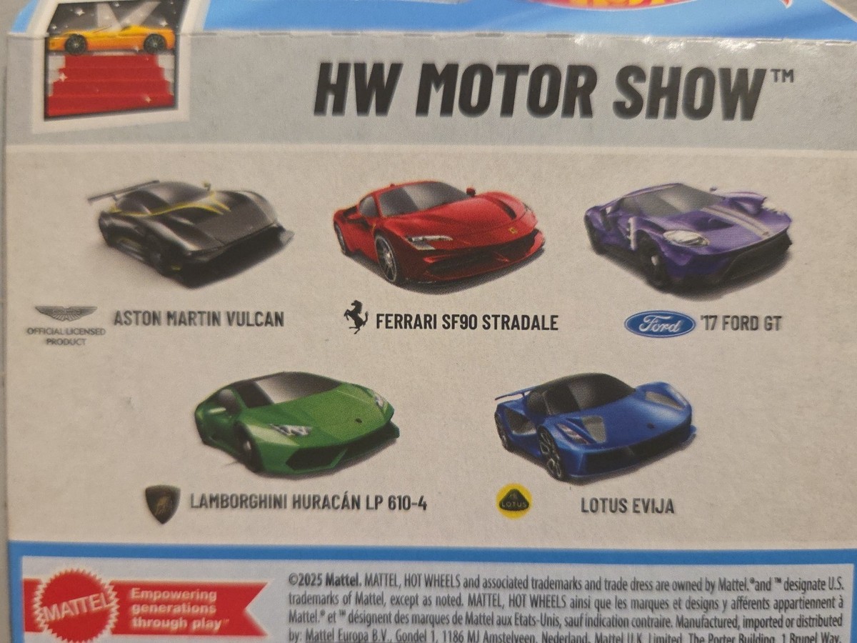 Hot Wheels 2025 HW Motor Show 5-Pack Ferrari Aston Ford