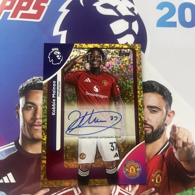 Topps 26 Kobbie Mainoo 1/50 Gold Manchester United Signature Card