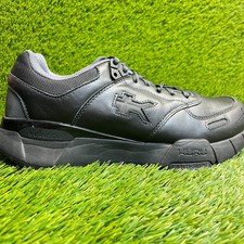 Kuru Kinetic 2 Mens Size 10 Jet Black Athletic Leather Walking Shoes Sneakers