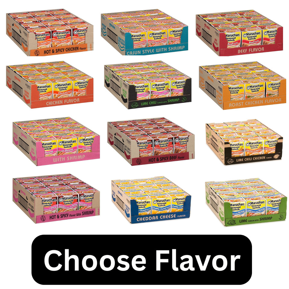 Maruchan Instant Lunch Ramen Noodle Soup, 2.25 Ounce (12 Pack) - Choose Flavor