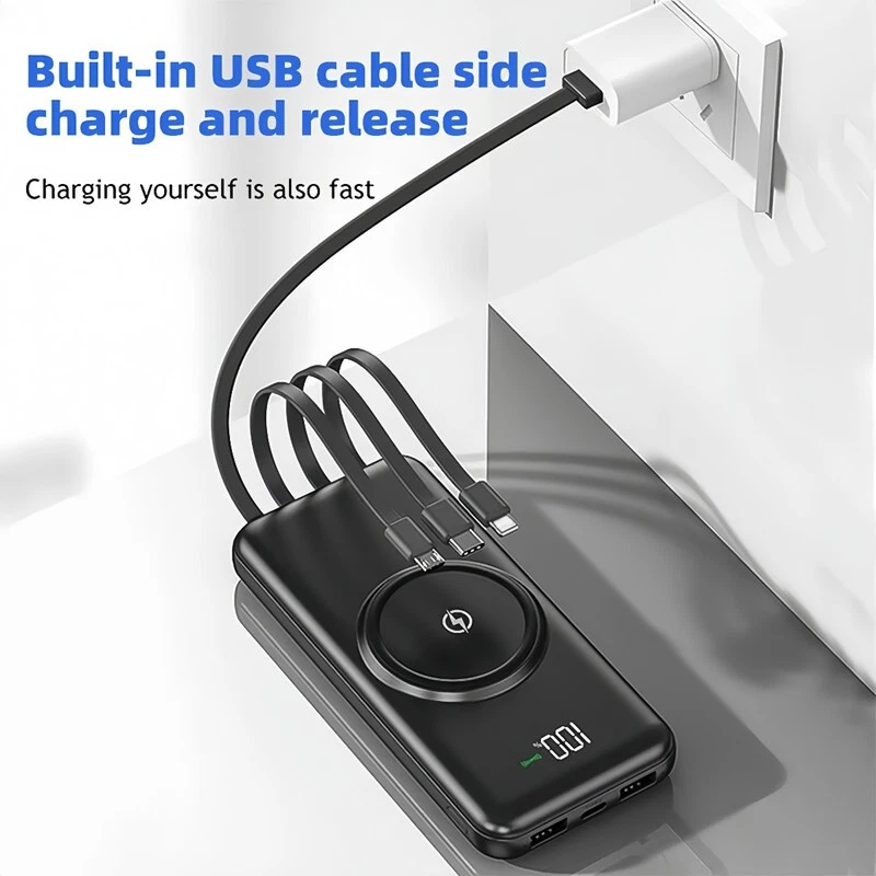 20000mAh Portable Charger Power Bank Wireless Fast Charging for iPhone Samsung - image 2 of 4