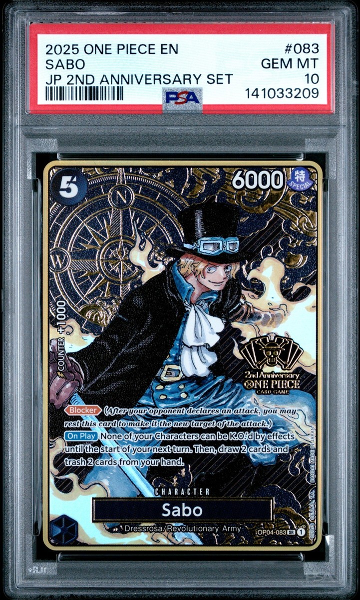 2025 ONE PIECE JAPANESE 2ND ANNIVERSARY SET #083 SABO PSA 10 | eBay