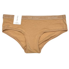 NWT CALVIN KLEIN Hipster Pantie Sz XS-XL Beige Jersey Knit 1