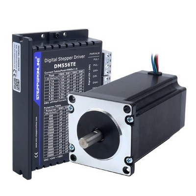 STEPPERONLINE Nema23 Schrittmotor 3Nm Φ8mm L=100mm DM556TE Treiber Kit für CNC