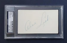 Alan Ladd Autographed 3x5 index card-PSA/DNA Slab-Actor 1940s Star D-1964