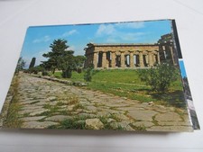 CP POSTCARD GREECE PAESTUM SACRED WAY TEMPLE OF NEPTUNE BASILICA - Virgin