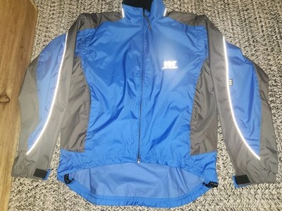 Men's Helly Hansen Rain Jacket/wind breaker Size: L Removeable sleeves Blue