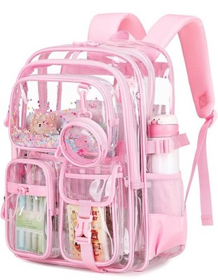 Clear Backpack for Girls School Clear Bookbag Stadium Events Heavy Duty Trans...