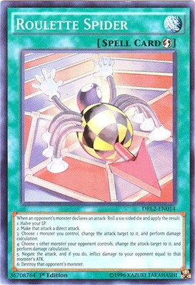 Roulette Spider - DRL2-EN014 - Super Rare - 1st Edition - Moderately Played - Dr