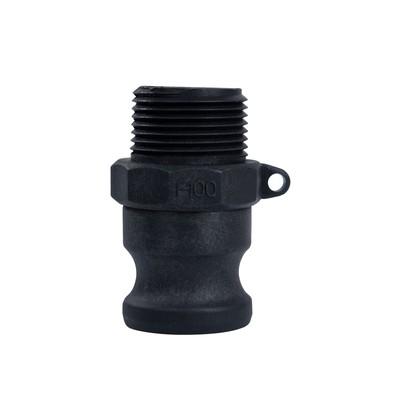 2 ps Camlock Fittings Poly (1'' Type F) Standard Camlock Couplings, Male Adapt...