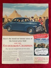 1941 Original Print Ad 1942 Studebaker Champion Coupe Army Camp Military Wwii 1941 Original Print Ad 1942 Studebaker Champion Coupe Army Camp Military Wwii