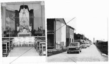 Portomaggiore di Ferrara 2 foto 1964 chiesa e via con auto matrimonio