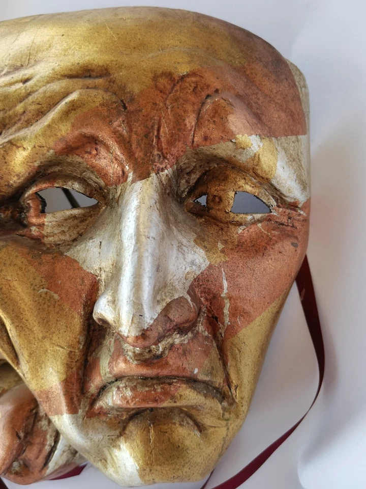 signed Venetian Mask, Three faces of the Comedy Art ,Original Mask 5th Venezia - Image 4 of 4