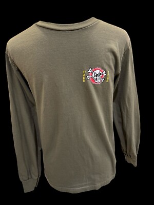 Men s Dark Seas Death Before Dishonor Skull & Bones  Long Sleeve T-shirt Size S!