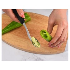 Pepper Corer Tool Spiral Chili Seed Remover Bitter Gourd Serrated Edge Coring