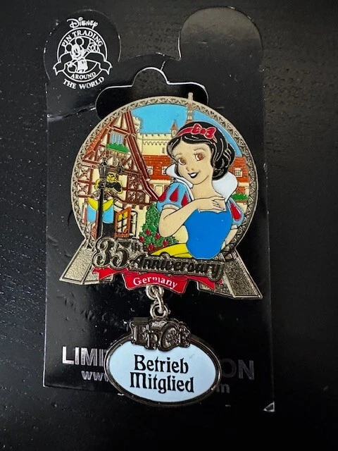 Disney EPCOT Germany 35th Anniversary Pin Snow White LE750 Cast Exclusive Dangle - Image 2 of 2