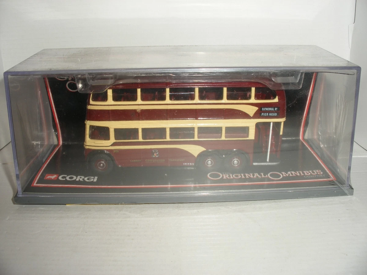 Bus Corgi OOC 1/76 - AEC Q Double Deck - Cardiff Corporation - Diecast - OM45707