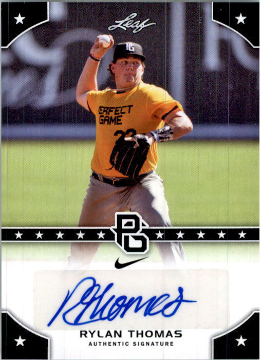 RYLAN THOMAS 2015 Leaf *PERFECT GAME*  Baseball Certified AUTOGRAPH RC