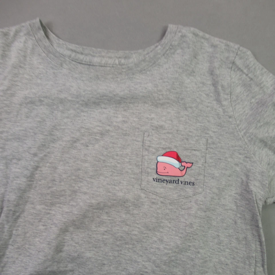 Camisa Vineyard Vines Niñas Pequeña Cuello Redondo Ligera Informal Gris Navidad Foto 2 de 4