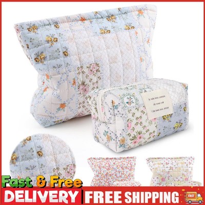 2 Stück Make-up Organizer Tasche Weich Ästhetisch Reißverschluss Beutel Gepolstert Make-up Aufbewahrungstasche