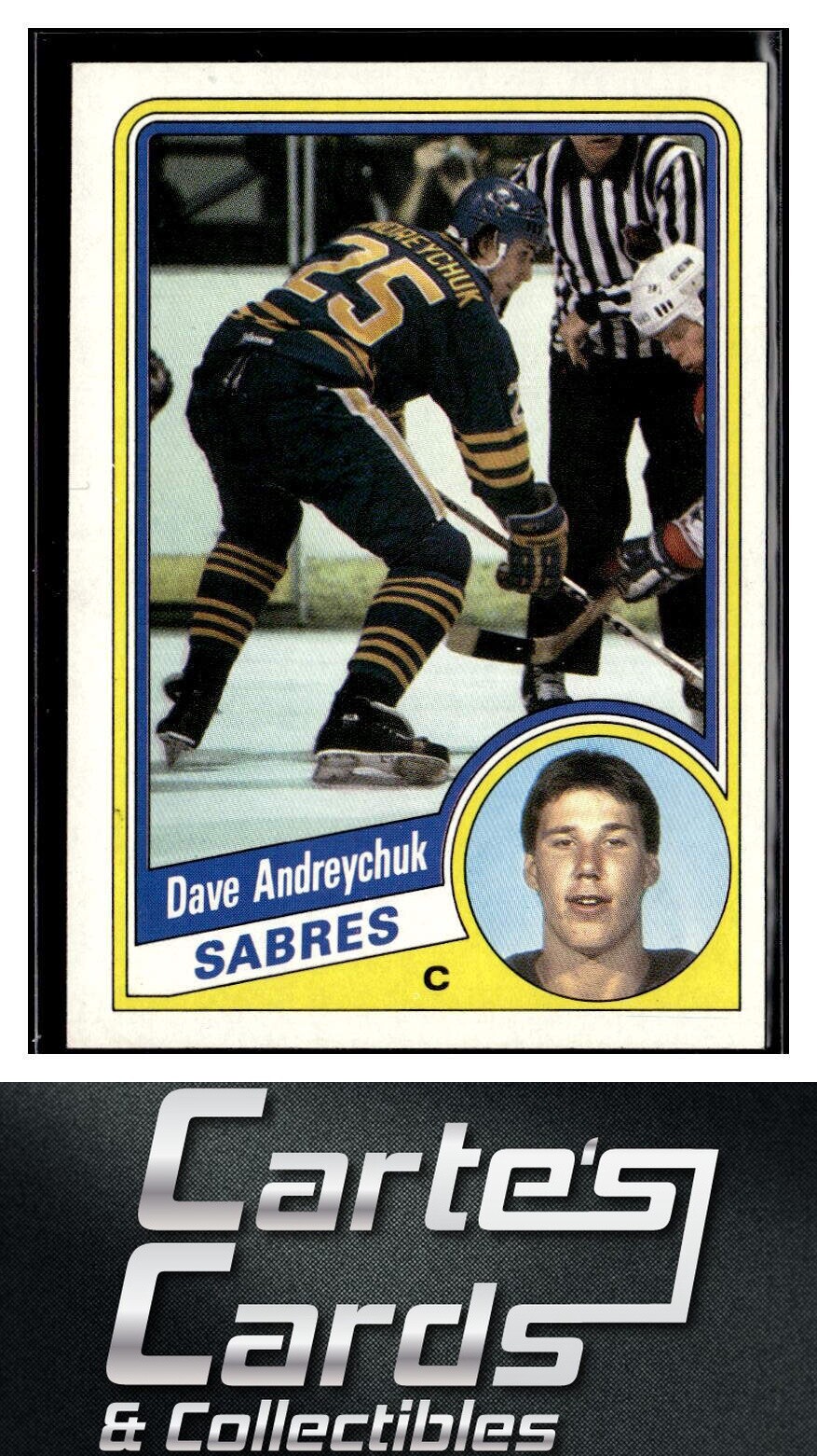 Dave Andreychuk 1984-85 Topps #13 Buffalo Sabres SP Rookie Hall of Fame