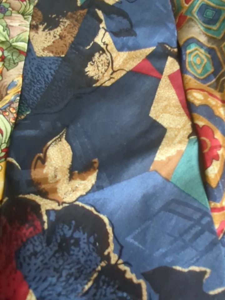 Lote de 4 corbatas para hombre de seda de diseñador Bugatti, Erreuno, Woodward, 417 VanHeusen Foto 3 de 4