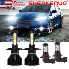 For Ford Focus 2003-2004 Combo Led Headlight H49145 Fog Lights White Kit 4pcs