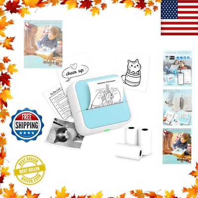 Phomemo Sticker Printer - Printpods Mini Printer with Stickers, Print Pod Xmas