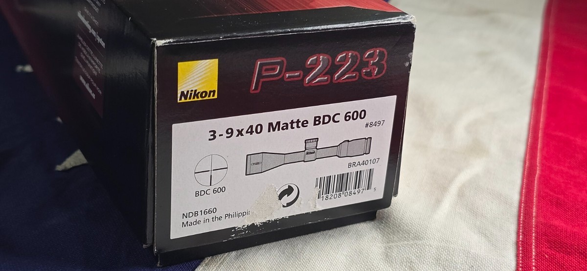 Nikon P-223 3-9x40 Rifle Scope matte BDC 600 Reticle New In Box | eBay