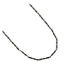 36 Inch Long Gunmetal Twist & Oval Link Chain Necklace Extender Lobster Clasp