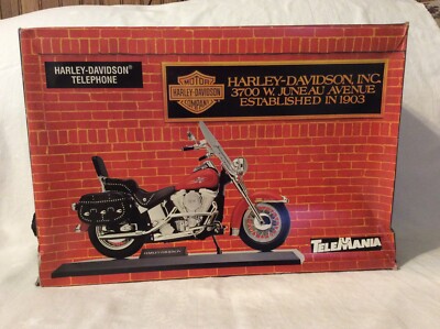 Harley Davidson Biker RED Heritage Soft Tail Motorcycle Landline