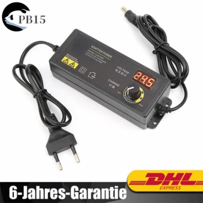MARKENLOS Steckernetzteil Regelbar 60W Schalt Netzteil Trafo DC 3V-36V Schaltnetzteil DE