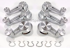 4DR 61-66 Chevy Chrome Vent & Door Window Crank Handles Double Arm Chrome Knobs