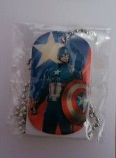 Marvel Civil War Avenger Captain America Enamel Dog Tag Stainless Steel Necklace