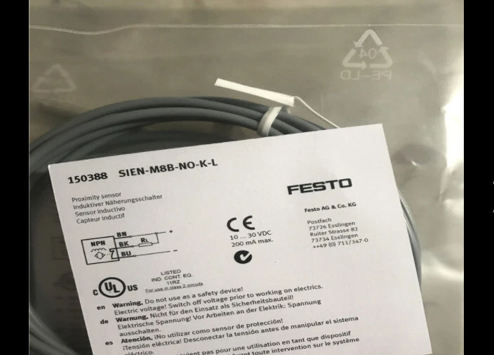 1PC New Festo SIEN-M8B-NO-K-L Proximity Sensor SIENM8BNOKL Free Shipping - Image 2 of 3