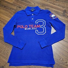 Ralph Lauren The Skinny Polo Shirt Blue Boys Youth Size Small