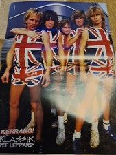 Vintage A3 STEVE CLARKE DEF LEPPARD Classic JOE ELLIOTT 70S JUDAS POSTER KERRANG