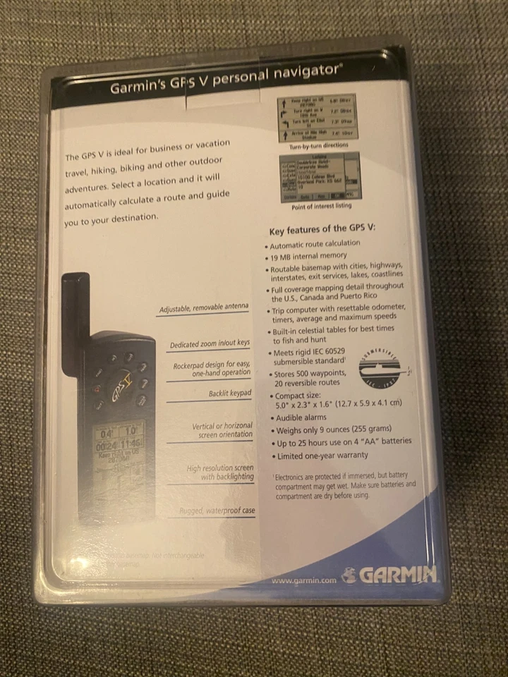 New GARMIN GPS V Personal Navigator System Sealed Free Shipping - Image 4 of 4
