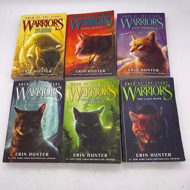 Warrior Cats Series 4 Omen Of The Stars Books 1 - 6 Collection Set by Erin  Hunter (The Fourth Apprentice, Fading Echoes, Night Whispers, Sign of the