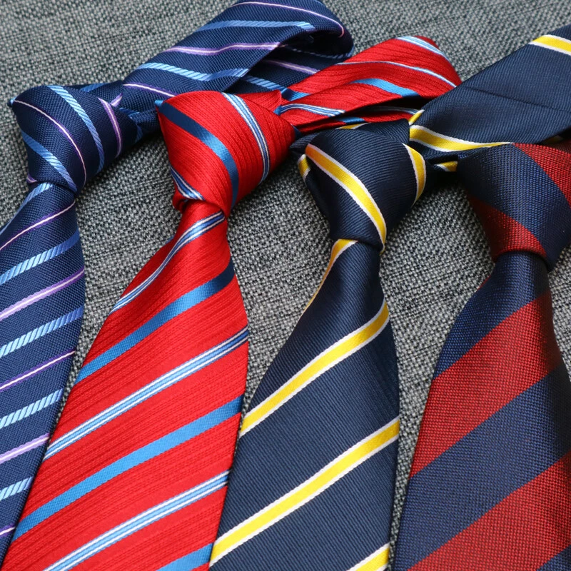 100% Silk ties (02-Red stripes)