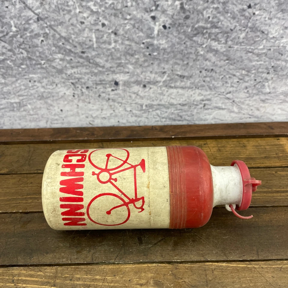 Vintage Schwinn TA Water Bottle Plastic White Red Eroica DISPLAY Brevete - Image 4 of 4