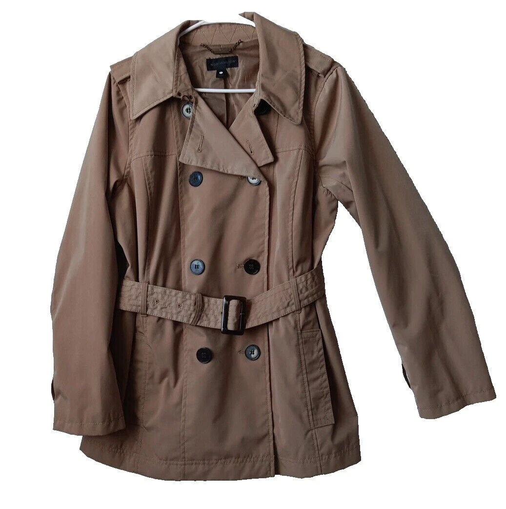 Worthington Industries Trench Coat Solid Coats, Jackets & Vests for Women