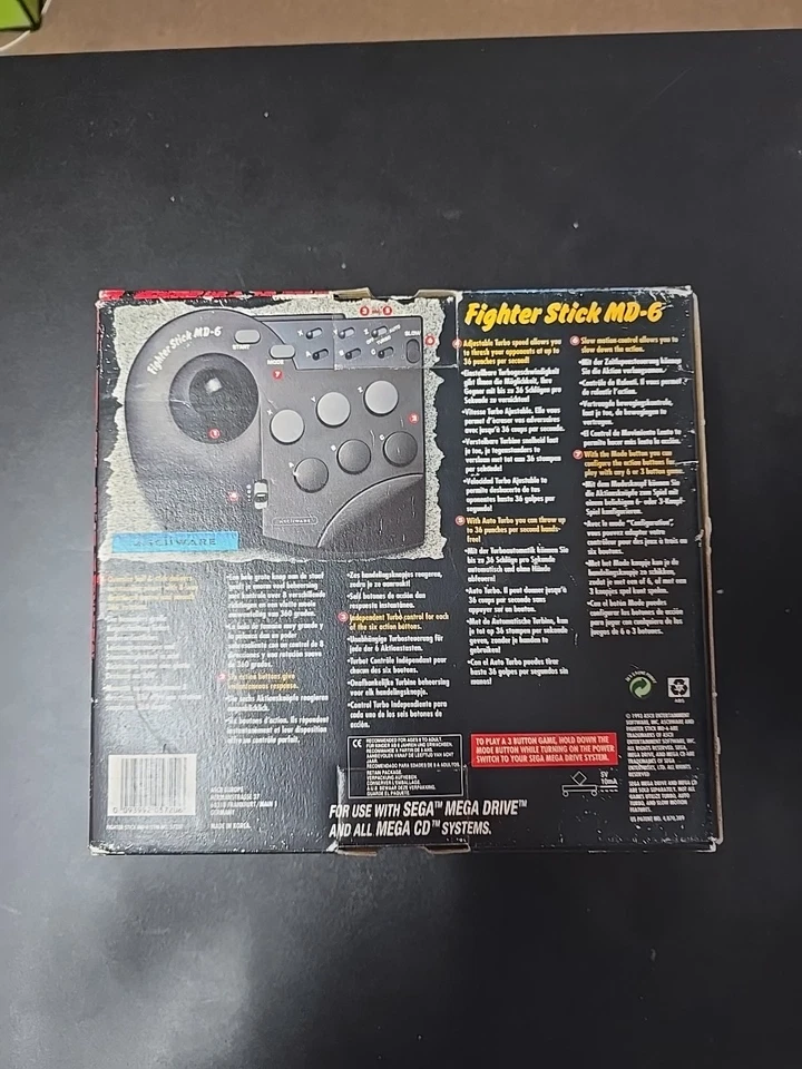 FIGHTER STICK MD-6 - 6 button arcade joystick - sega mega drive / sega mega-cd - Image 2 of 3